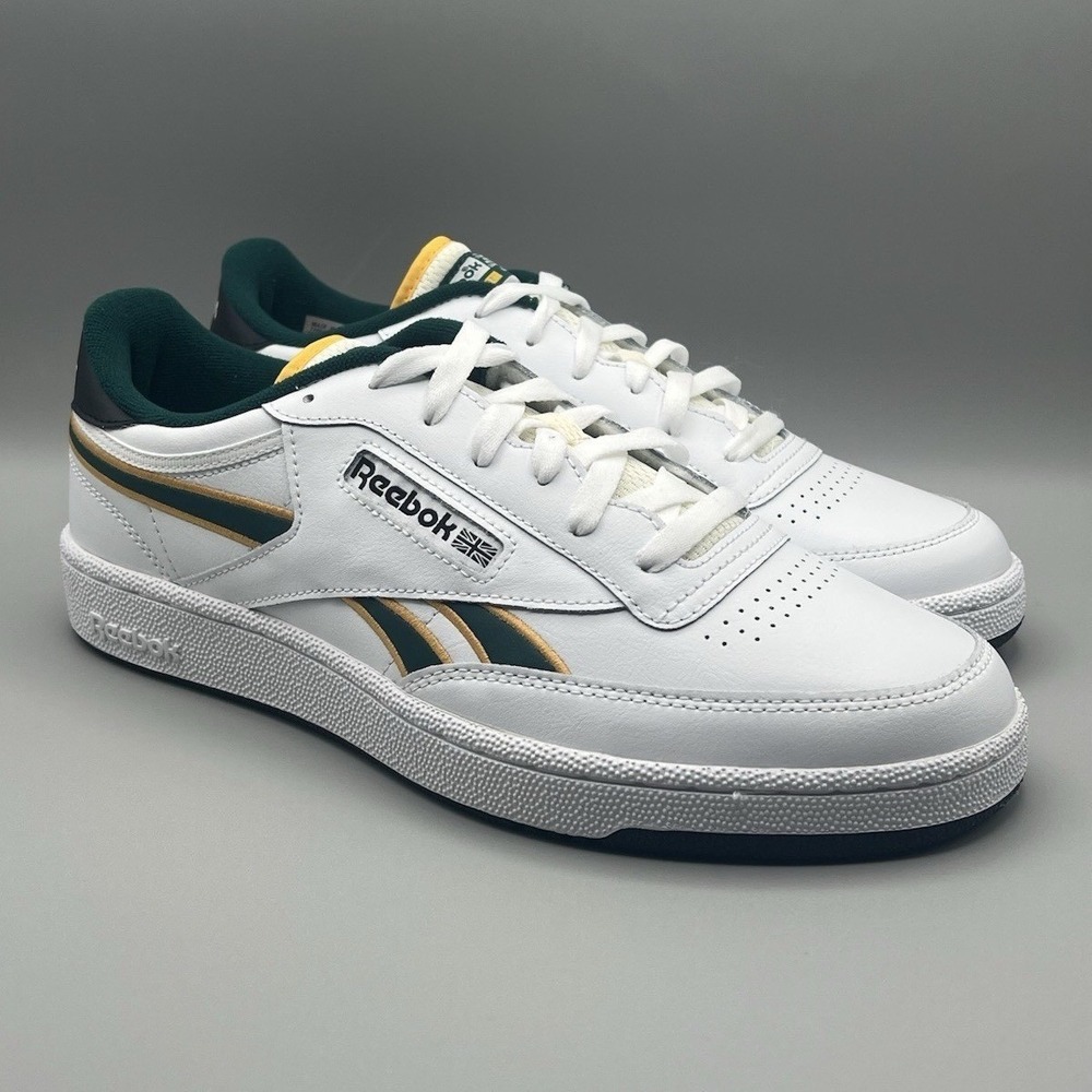 Reebok Classic Club C Revenge Green & Yellow Retro Shoes‎ - Men's Size 11.5 NEW